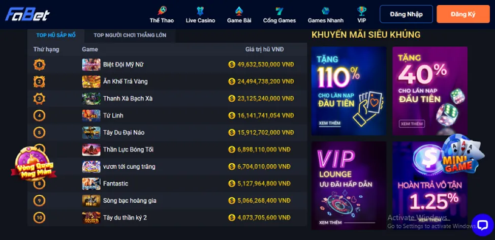 Chương trình hoàn trả f168bet code cực cao